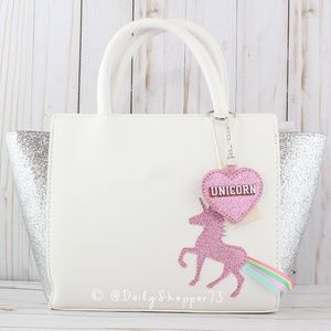 Primark Girls' Glitter Unicorn Handbag + Key Chain